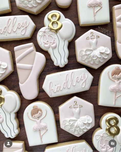 Ballerina Cookies, Ballet Birthday Party, Dance Cakes, Balloon Cookies, Royal Iced Cookies, Ballet Birthday, Ballerina Cakes, Royal Icing Transfers, Sugar Cookie Royal Icing