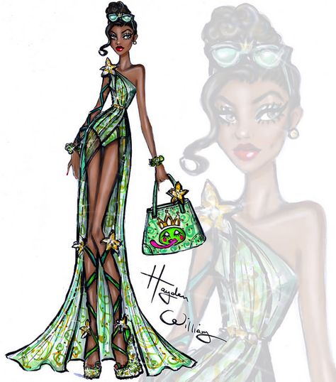 Disney Divas, Princesa Tiana, Hayden Williams, Disney Princess Fashion, Princess Tiana, Disney Princess Art, Illustration Fashion Design, Beach Beauty, Fashion Art Illustration