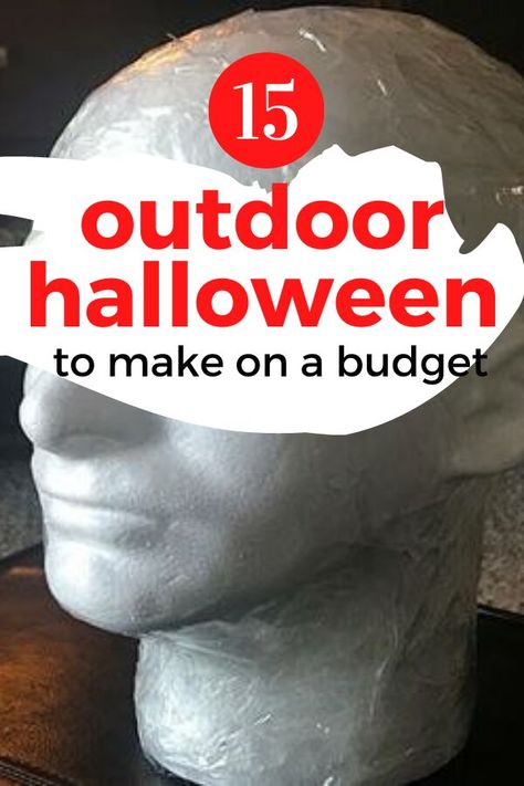 Make Your Own Outdoor Halloween Decorations, Halloween And Fall Outdoor Decorations, Diy Halloween Outside Decor, Homemade Halloween Decorations For Outside, Halloween Camping Decorations Easy Diy, Rainproof Halloween Decorations, Diy Easy Outdoor Halloween Decorations, Diy Spooky Decor Outdoor, Diy Scary Halloween Decorations Outdoor Easy