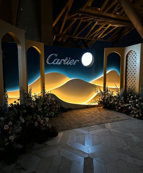 Cartier Ramadan Suhoor ✨🌙 ✉️ DM for queries | abeer.arts@outlook.com Artsbyabeer.com Kuwait Artist | Calligrapher | Engraver | Illustrator | Live Events | Brand Activations #kuwait #events #liveeventartist #kuwaitartist #kuwaitcalligrapher #kuwaitengraver #dubaiartist #kuwaitillustrator #cartier #brandactivations #marketing Event Art Installation, Influencer Events Aesthetic, Gala Event Decor, Ramadan Suhoor, Ramadan Event, Event Entrance Design, Exhibit Design Inspiration, Influencer Event, Cartier Event