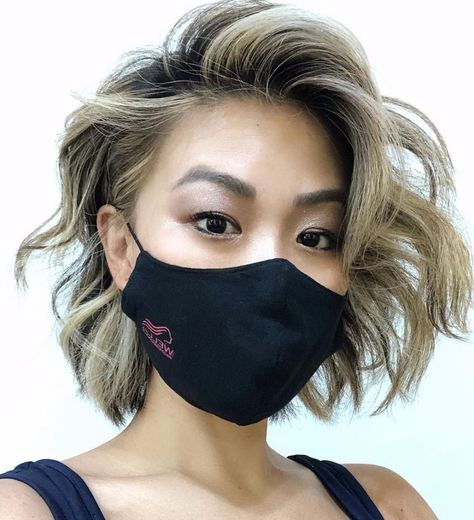 Asian Bob with Tousled Curls Asian Hair 2023, Short Asian Hairstyles For Women, Asian Hairstyles Women, Asian Bob Haircut, Asian Bob, Shorter Hairstyles, Cute Trendy Hairstyles, Tousled Curls, Hairstyles Asian