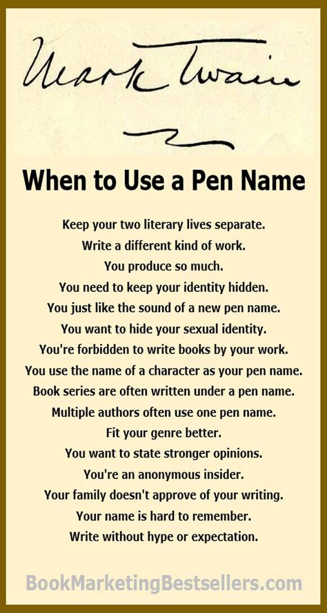 16 reasons to use a pen name: hide identity, two genres, experimental, and more. #writers #authors #writing #books Pen Name Ideas, Ghost Writing, Indie Publishing, Writer Tips, Writing Books, Odd Stuff, Make Money Writing, Pen Name, Author Quotes