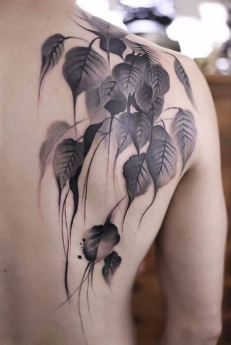 Botanisches Tattoo, Plant Tattoos, Black Grey Tattoo, Henne Tattoo, Tattoo Band, Blue Tattoo, Inspiration Tattoos, Plant Tattoo, Geniale Tattoos