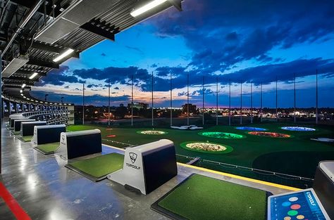 hitting-bays-night-topgolf-centennial-01 Denver Shopping, Las Vegas With Kids, Golf Driving Range, Shingle Colors, Best Rooftop Bars, Top Golf, Driving Range, Hobbies And Interests, Rooftop Bar