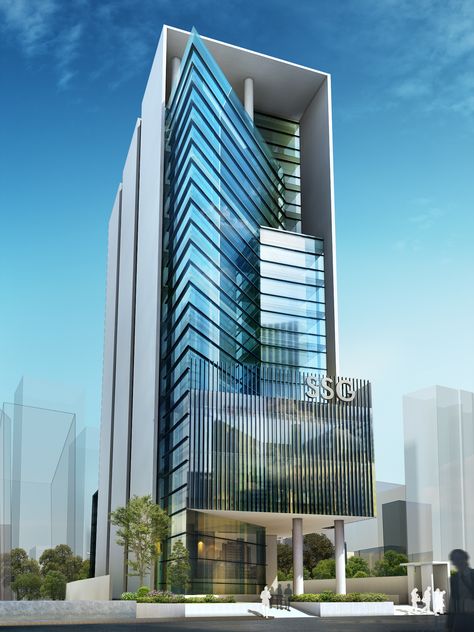 Set your sights high: This iconic structure by SSG - Super Star Group is nothing short of exceptional. The latest business center is coming soon to Tejgaon, Dhaka.⚡✨ Corporate Building Exterior, Business Building Exterior, High Rise Buildings, Commercial Design Exterior, Round Building, Commercial And Office Architecture, Simple Building, Building Aesthetic, Architecture Elevation