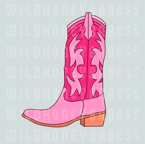 Cartoon Cowgirl Boots, Cowgirl Boot Clipart, Animated Cowboy Boots, Cowgirl Boot Design, Preppy Cowgirl Boots Painting, Cowgirl Boot Drawing Easy, Cowgirl Boots Drawing Easy, Boot Painting Ideas, Cowgirl Boots Clipart