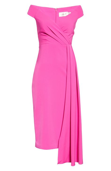 Off The Shoulder Midi Dress, Classy Work Outfits, Eliza J, Formal Style, Midi Length Dress, Evening Dresses Prom, Mother Of The Bride Dresses, Nordstrom Dresses, Pink Dress