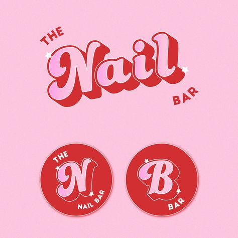 Dessert Business Logo Ideas, Nails Graphic Design, Nail Logo Design Ideas, Beauty Bar Logo, Nails Branding, Nail Branding, Salon Logo Design, Business Branding Inspiration, Roller Design