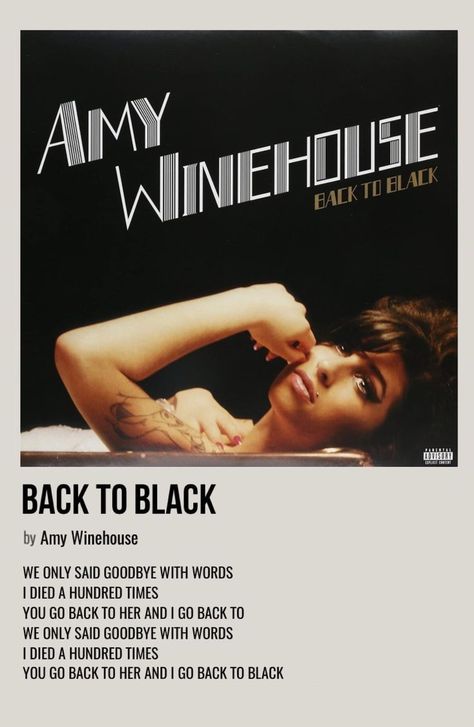 Amy Winehouse Songs, Black Song, Minimalist Music, Music Poster Ideas, Vintage Music Posters, Film Posters Minimalist, Music Poster Design, Minimal Poster, Music Album Covers