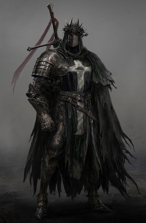 Dark Crusader Artwork - Lords of the Fallen Art Gallery Buff Wizard, Fantasy Armor Art, Knight Character Art, Rpg Warrior, Dark Crusader, Black Paladin, Gothic Warrior, Dark Paladin, Fantasy Knight