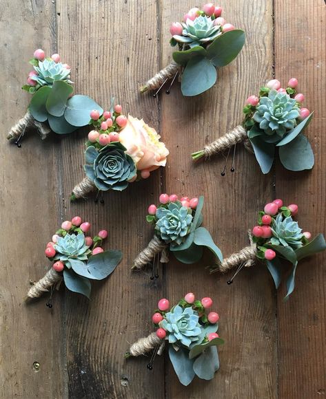 Succubouts. . . . . #succulent #boutonnière #wedding #weddingflowers #groom #flowers #plant #weddinginspiration #thatsdarling #coral #oaklandflorist #sfflorist #berkeleyflorist #oaklandwedding #cute #flashesofdelight #peoplescreatives #succulove #plantlady Pocket Square Style, Succulent Boutonniere, Pocket Square Styles, Sustainable Flowers, Wedding Party Flowers, Flower School, Flower Party, Boutonniere Wedding, Wedding Saving