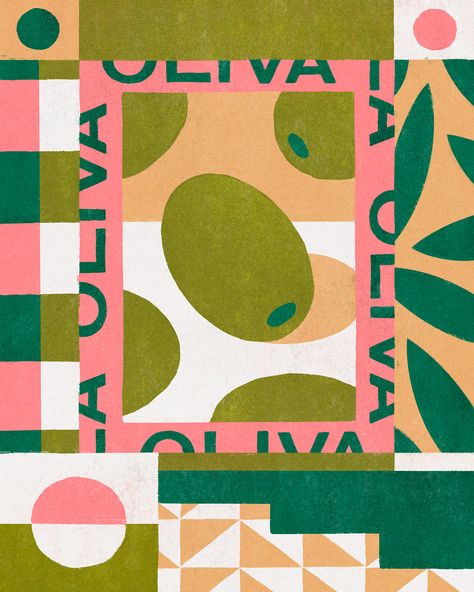 Olive Green Packaging Design, Moodboard Example, Canva Element Keyword, Canva Element, Arte Inspo, Food Illustration, Green Olive, Arte Popular, Watercolor Flower