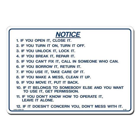 Kelley Baker on Instagram: “DAMN HOME DEPOT! They sell this sign for $15. Get one for every responsibility-abdicator and/or office kitchen in your life. . . . .…” Lung Cleanse, Do's And Don'ts, Sign Printing, Wise Quotes, Image Hd, Way Of Life, Self Improvement, Self Help, Wise Words