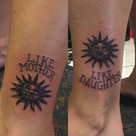 Mother Daughter Traditional Tattoo, Tattoo Idea Mother Daughter, Mummy Daughter Tattoos, Step Mother Daughter Tattoos, Witchy Mother Daughter Tattoos, Matching Grandma Granddaughter Tattoos, Mother Son Tattoo Ideas Unique, Mother Daughter Grandma Tattoos, Small Matching Tattoos Mom And Daughter