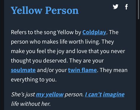 Orange Person Meaning Tiktok, Who’s Your Blue Person, Blue Person Meaning Tiktok, Yellow Meaning Quotes, You Are My Yellow Person Meaning, Blue Person Meaning, Yellow Person Meaning, Yellow Person Definition, Yellow Person