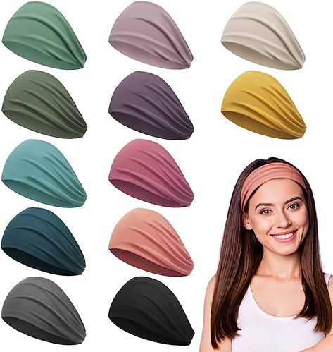 Z-CHARMMY Headbands for Women Fashion, Hair Bands for Women, Head Bands for Women's Hair, 12 Pieces : Amazon.ca: Beauty & Personal Care Sweat Headbands, Wide Headbands, Thick Headbands, Stylish Headbands, Workout Headband, Soft Headbands, Stretchy Headbands, Hair Band For Girl, Cute Headbands