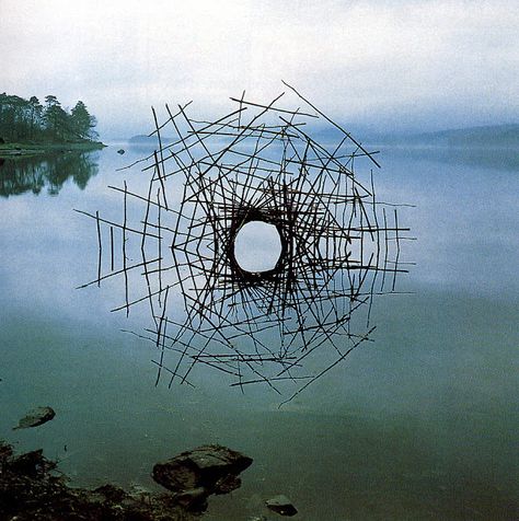 static twigs by andy goldsworthy via kishani perera blog Andy Goldworthy, Ephemeral Art, Andy Goldsworthy, Earth Art, Piet Mondrian, Stonehenge, Sculpture Installation, Outdoor Art, Land Art