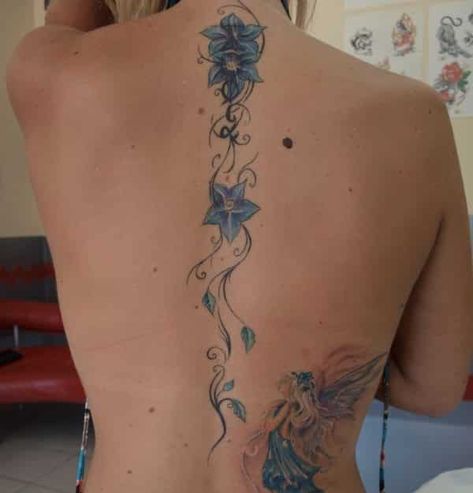 20 Fanciful Flower Spine Tattoo Ideas Fairy Wing Tattoos, Fairy Tattoos, Flower Spine Tattoos, Tattoo Snake, Women Products, Fairy Tattoo Designs, Spine Tattoos For Women, Fairy Tattoo, Tattoo Designs For Girls