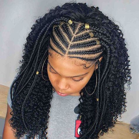 Fulani-Style-Box-Braids 4a Hairstyles, Crochet Ponytail, Weave Ponytail Hairstyles, Weave Ponytail, African Hair Braiding Styles, Braids Hairstyles Pictures, Braided Cornrow Hairstyles, Braided Ponytail Hairstyles, Girls Hairstyles Braids