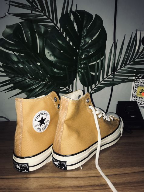 Converse Sunflower, Yellow Converse, Converse Chuck Taylor High, Chuck Taylors High Top, Converse High, Converse High Tops, Chucks Converse, Converse High Top Sneaker, Converse Chuck Taylor High Top Sneaker