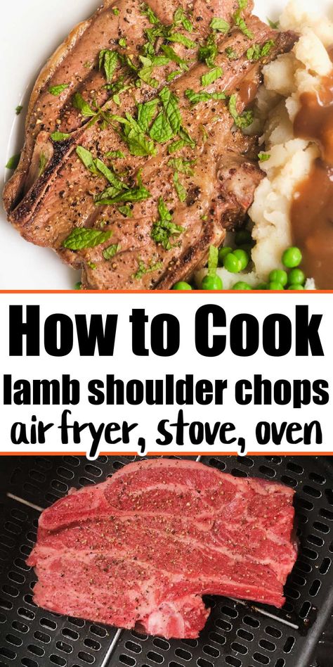 How To Cook Lamb Shoulder, Lamb Chop Shoulder Recipe, Baked Lamb Chops Oven, How To Cook Lamb Shoulder Chops, Lamb Shoulder Recipes Ovens, Lamb Chop Recipes Baked In Oven, Seared Lamb Chops Recipe, Lamb Shoulder Chops Recipes Oven, Lamb Shoulder Round Bone Chops Recipes