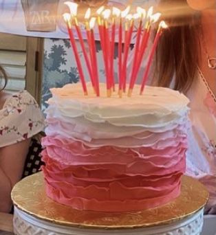 Preppy Birthday Ideas, Birthday Picnic Party, Big Birthday Cake, Pink Birthday Decorations, 13th Birthday Party Ideas, Cakes Cute, 14th Birthday Cakes, Preppy Birthday, 23 Birthday