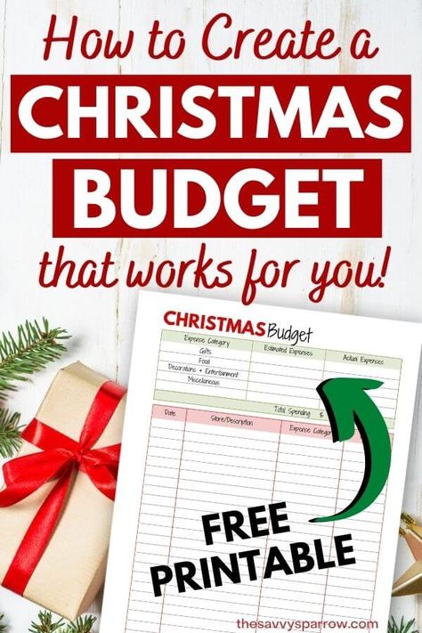 A Christmas Budget is important so you don’t go hog-wild and overspend for the holidays. Learn how to create a budget for Christmas expenses, and easily track Christmas spending with a free Christmas budget printable!  Step by step guide for budgeting for Christmas gifts, decorations, food, and more! Christmas Budget Printable Free, Christmas Budget Printable, Christmas Budget Ideas, Holiday Budget Planner, Personal Budget Planner, Budget Christmas Gifts, Cheap Diy Christmas Gifts, Christmas Budget, Budget Planner Free