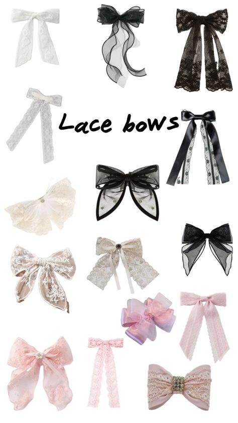 #hair #lace #bows #lacebows #dolly #coquette #fashion #style #hairaccessories #girlie Dolly Coquette, Fashion Trend Board, Dolly Fashion, Coquette Fashion, Lace Bows, Fashion Hair Accessories, Hair Lace, Aesthetic Hair, Stylish Fashion