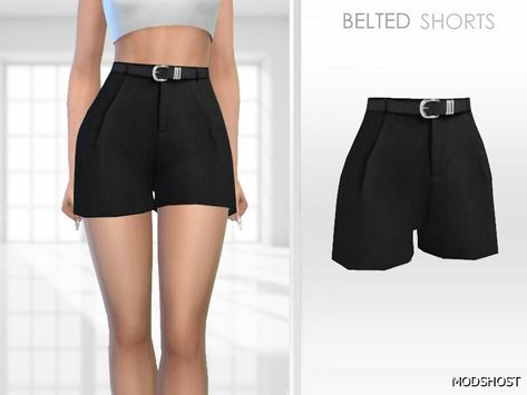 Download Belted Shorts for Sims 4 at ModsHost NOW! Black belted shorts for female sims Type: Bottoms Recoloring not allowed #female #elder #sims #everyday #gaming #videogames #bottoms Sims 4 Short Pants, Sims 4 Female Shorts, Sims 4 Cc Female Shorts, Sims Cc Shorts, Sims 4 Cc Belt, Sims 4 Cc Bottoms Female, Shorts Sims 4 Cc, Sims 4 Bottoms Cc, Sims 4 Shorts Cc