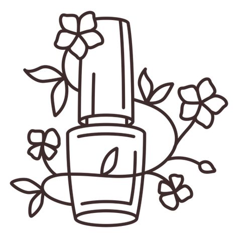 Nail polish floral stroke #AD , #polish, #floral, #stroke, #Nail Nail Polish Bottle Tattoo Ideas, Nail Polish Tattoo Ideas, Nail Polish Drawing, Nail Polish Tattoo, Flower Transparent, Nails Flower, Nail Polish Bottle, Graphic Desi, Bottle Tattoo