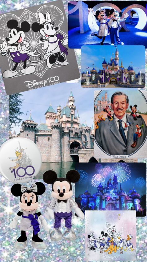 Disney 100 (Years of Wonder) ✨✨ #disney #disneyaesthetic #disneyland #disneyparks #vintage #vintageaesthetic #vintagedisney #waltdisney #mickeymouse #minniemouse Disney 100 Anniversary, Disney 100th Anniversary Wallpaper, 100 Years Of Disney, Disney 100 Years Of Wonder Wallpaper, Disney 100 Wallpaper, Disney 100 Years Nails, Disney 100 Years Of Wonder, Wallpapers Disney, Disney 100th Anniversary