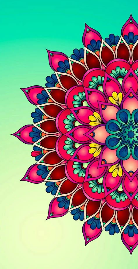 Hamsa Art, Mandala Wallpaper, Colorful Mandala, Mandala Art Therapy, Mandala Artwork, Graphic Wallpaper, Indian Art Paintings, Mandala Design Art, Coloring Book Art