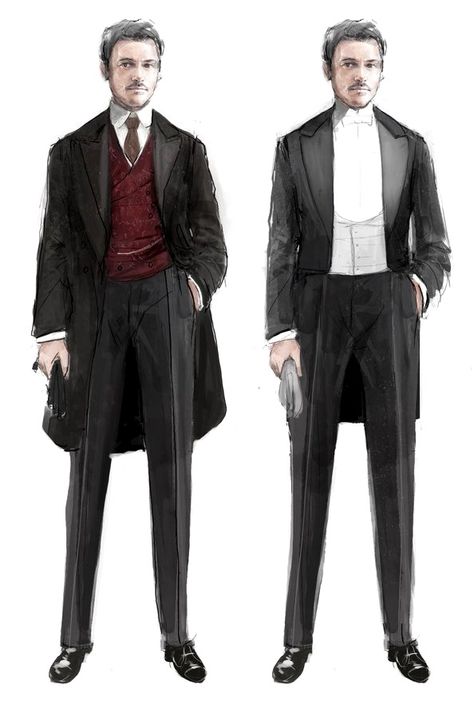 "The Alienist" (Netflix) wardrobe for Luke Evans' character French Clothing Styles Men, Victorian Clothes Male Drawing, Victorian Era Male Fashion, 1880s Fashion Mens, 2d Turnaround, Character Turnaround Male, Victorian Character Design Male, Victorian Outfits Male, 1890s Fashion Male