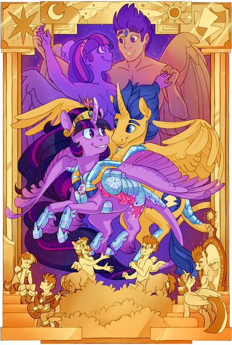 Bonds Beyond Realities Commission by CuttleDreams by alexwarlorn on DeviantArt Twilight X Flash, Mlp Couple, Mirror Portal, Flashlight Valentine, Flash Sentry, Mlp Twilight Sparkle, Twilight Sparkle Alicorn, Big Crown, Mlp Twilight