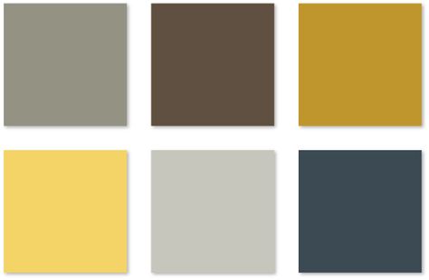 brown and yellow color scheme | color challenge | brown+yellow+grey » Kerri Bradford Studio Kerri Bradford, Brown Color Schemes, Yellow Colour Scheme, Yellow Living Room, Room Color Schemes, Color Challenge, Brown Living Room, Spare Bedroom, Yellow Grey