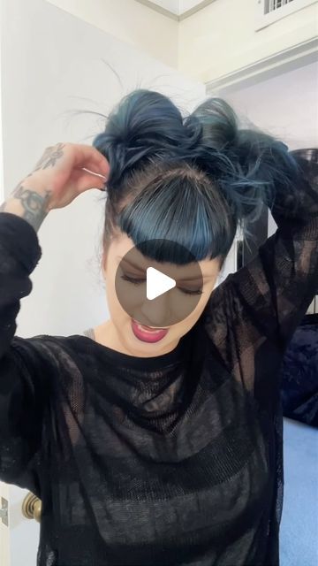 Cherokee Johnson on Instagram: "I’ve been making a lot of 90s flashback videos and people keep asking for a bun tutorial. So here it is… pretty much the easiest hairstyle ever created. 
#spacebuns #90style #hairtutorial" 90s Space Buns Grunge, Spacebuns Hairstyles Tutorial, 90s Spikey Bun Tutorial, 90s Updo Tutorial, Goth Hair Buns, Pamela Anderson 90s Hair Updo Tutorial, Bun Tutorial, Hair Care Tips, Hair Skin