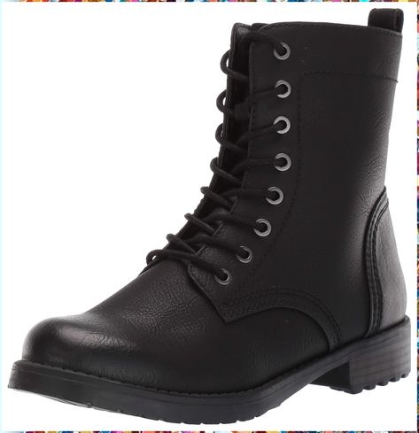 Amazon Essentials Women's Lace-Up Combat Boot Concerts Outfits, House Scotland, Worker Boots, Women Boot, Black Combat Boots, Lace Up Combat Boots, Boot Shoes, Warm Boots, Women's Ankle Boots