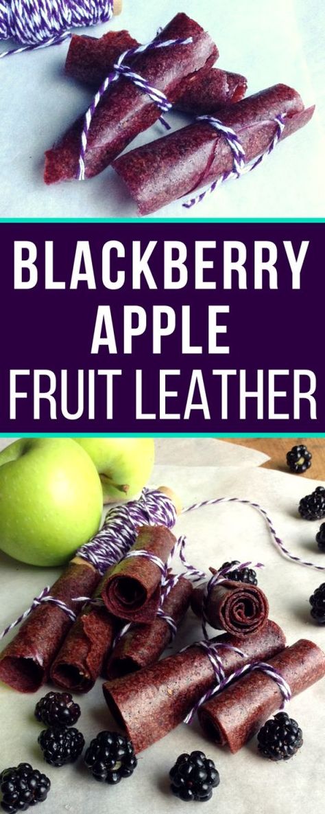 SUPER EASY Blackberry Apple Fruit Leather Recipe via @saltinmycoffee Fruit Packaging Ideas, Apple Fruit Leather Recipe, Homemade Fruit Leather, Blackberry Fruit, Fruit Leather Recipe, Blackberry Recipes, Fruit Packaging, Fruit Roll, Fruit Leather