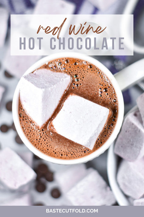 Rich and creamy boozy hot chocolate made with dark chocolate and red wine. Hot Chocolate Crock Pot, Recipe With Red Wine, Almond Milk Pudding, Wine Hot Chocolate, Red Wine Hot Chocolate, Boozy Hot Chocolate, Red Wine Recipe, Make Chocolate Chip Cookies, Hot Chocolate Recipe