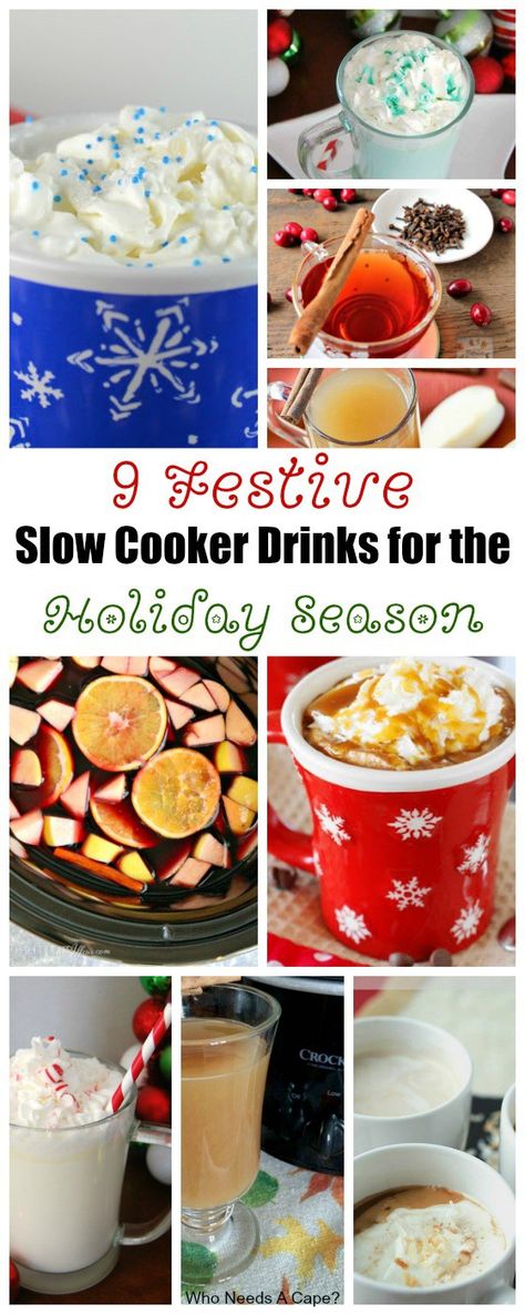 Chrismas Party Food, Healthy Hot Drinks, Oven Casserole Recipes, Slow Cooker Drinks, Crockpot Drinks, Christmas Party Snacks, Easy Drinks, Party Food And Drinks, Crock Pot Cooking