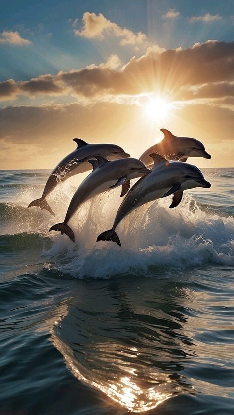 Dolphins Background, Sea Life Painting, Dolphin Photos, Shark Pictures, Watercolor Decor, Wild Animals Pictures, Sea Decor, Ocean Wallpaper, Cat Air