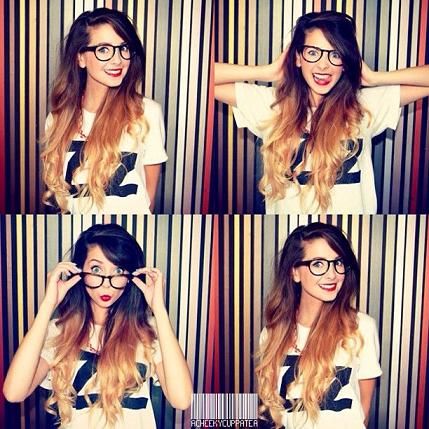 Zoella, love her ombre hair. Zoella Hairstyles, Zoella Hair, Messy Curls, Zoella, Let Your Hair Down, Hair Envy, Dream Hair, Hair Waves, Hair Dos