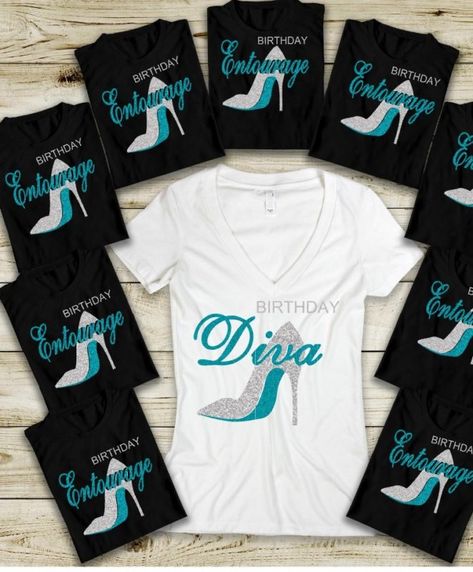 Diva’s on Parade Birthday Shirts Sweet 16 Shirts Ideas, Sweet 16 Shirts Ideas Design, Shirts Ideas Design, Adult Birthday Shirts, Sweet 16 Shirts, Birthday Group Shirts, 30th Birthday Ideas For Women, Girls Weekend Shirts, Ideas For Weddings