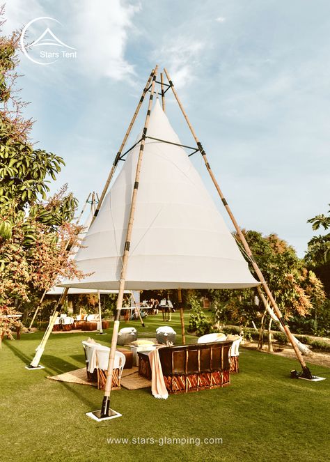 Safari Tent - Lantern use as outdoor cafe shop, canteen, greenhouse in garden backyard, has Romantic atmosphere #glamping #airbnb #getaway #tent #teepee #safaritent #newlife #outdoors Cafe Idea, Flora Farms, Nature Tourism, Glamping Tent, Outdoor Restaurant Design, Glamping Resorts, Go Glamping, Luxury Glamping, Tent Decorations