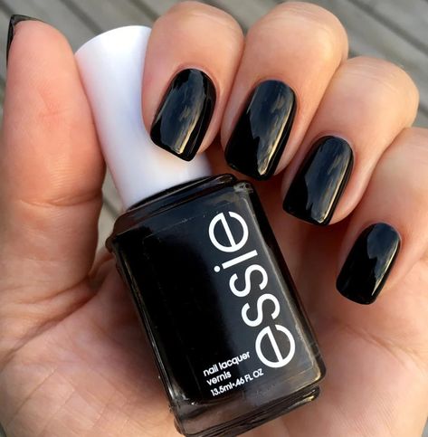 The 9 Best Black Nail Polish 2021 Nail Paint Shades, February Nails, Black Nail Polish, Nail Polish Trends, Best Nail Polish, Essie Nail Polish, Black Nail, Essie Nail, Black Shade