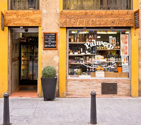 Grocery Store in Valencia, Spain. Traditional small grocery shop selling local f #Sponsored , #AFFILIATE, #Paid, #Valencia, #Grocery, #Traditional, #Spain Small Grocery Store, Shop Front Signage, Snickerdoodle Cookie Recipes, Shop House Ideas, Vegetable Nutrition, Homemade Cat, Brownies Recipe Easy, Cat Treat Recipes, Shop Front