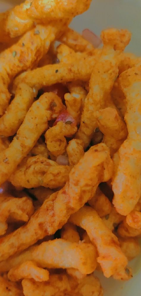 Snapchat Kurkure Chat, Onion Rings, Carrots, Ethnic Recipes