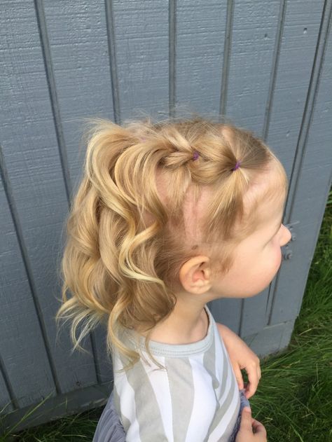 This hairstyle is easy to do and perfect for hard to manage, fine, toddler hair. Try this Waterfall Pull Through Braid on your little girl! Toddler Hairstyles Girl Fine Hair, Easy Toddler Hairstyles, Easy Little Girl Hairstyles, Girl Hair Dos, Toddler Hairstyles, Toddler Hairstyles Girl, Flower Girl Hairstyles