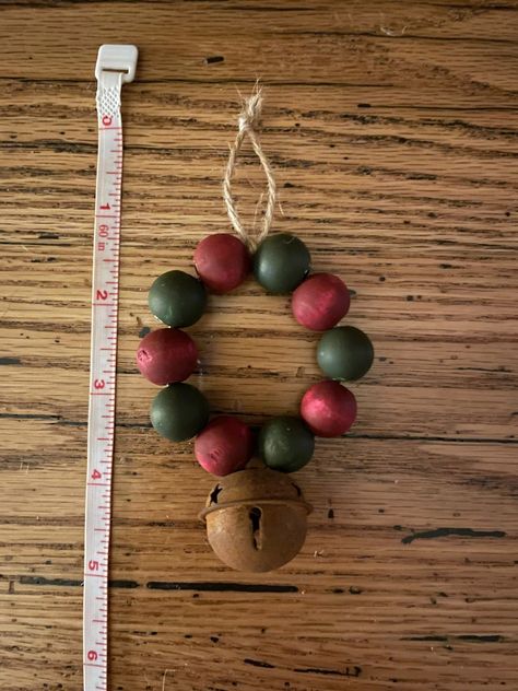 Christmas Ornament, Rustic Christmas Tree Ornament, Rusted Jingle Bell, Farmhouse Christmas, Rustic Christmas - Etsy Rustic Wood Ornaments, Rustic Diy Christmas Decor, Farmhouse Christmas Ornaments Diy, Bead Wreath, Farmhouse Christmas Ornaments, Christmas Rustic, Woodland Christmas, Rustic Christmas Tree, Decorative Trays