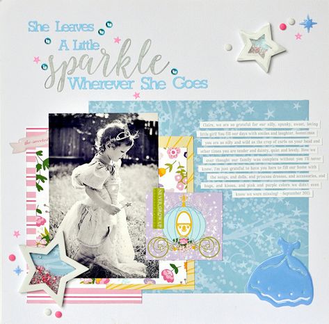 She Leaves a Little Sparkle Wherever She Goes Disney Princess Theme, Baby Scrapbook Album, Disney Scrapbook Pages, Kids Scrapbook, Pop Ups, Baby Album, Disney Scrapbook, Shaker Cards, Scrapbook Page Layouts